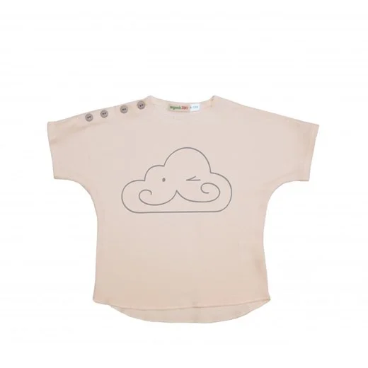 organiczookremowytshirtznadrukiemchmurkigalazkibezowybawelniane