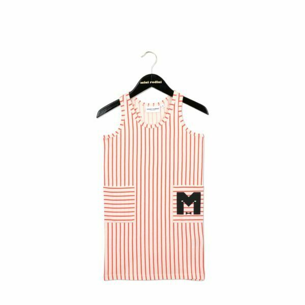 mini rodini tankdress stripe red scaled