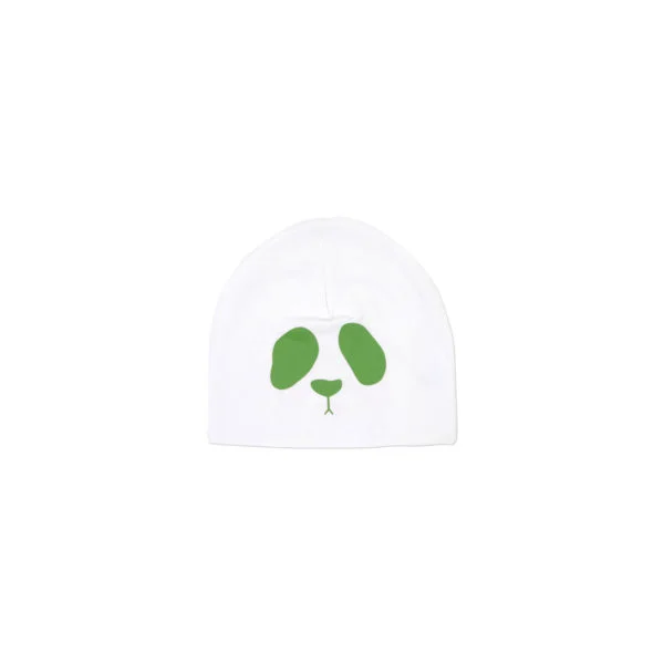 mini rodini panda rev beanie white scaled