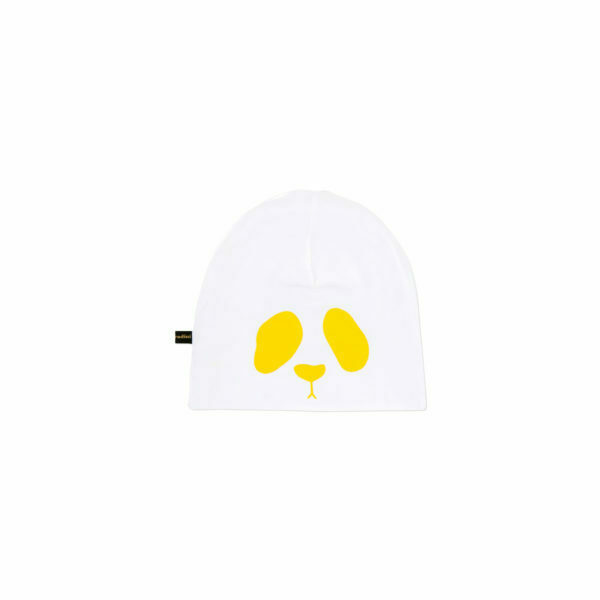 mini rodini panda rev beanie white scaled