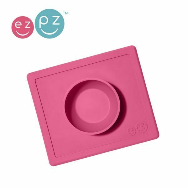 EZPZ silikonowa miseczka z podkładką 2W1 HAPPY BOWL - różowa