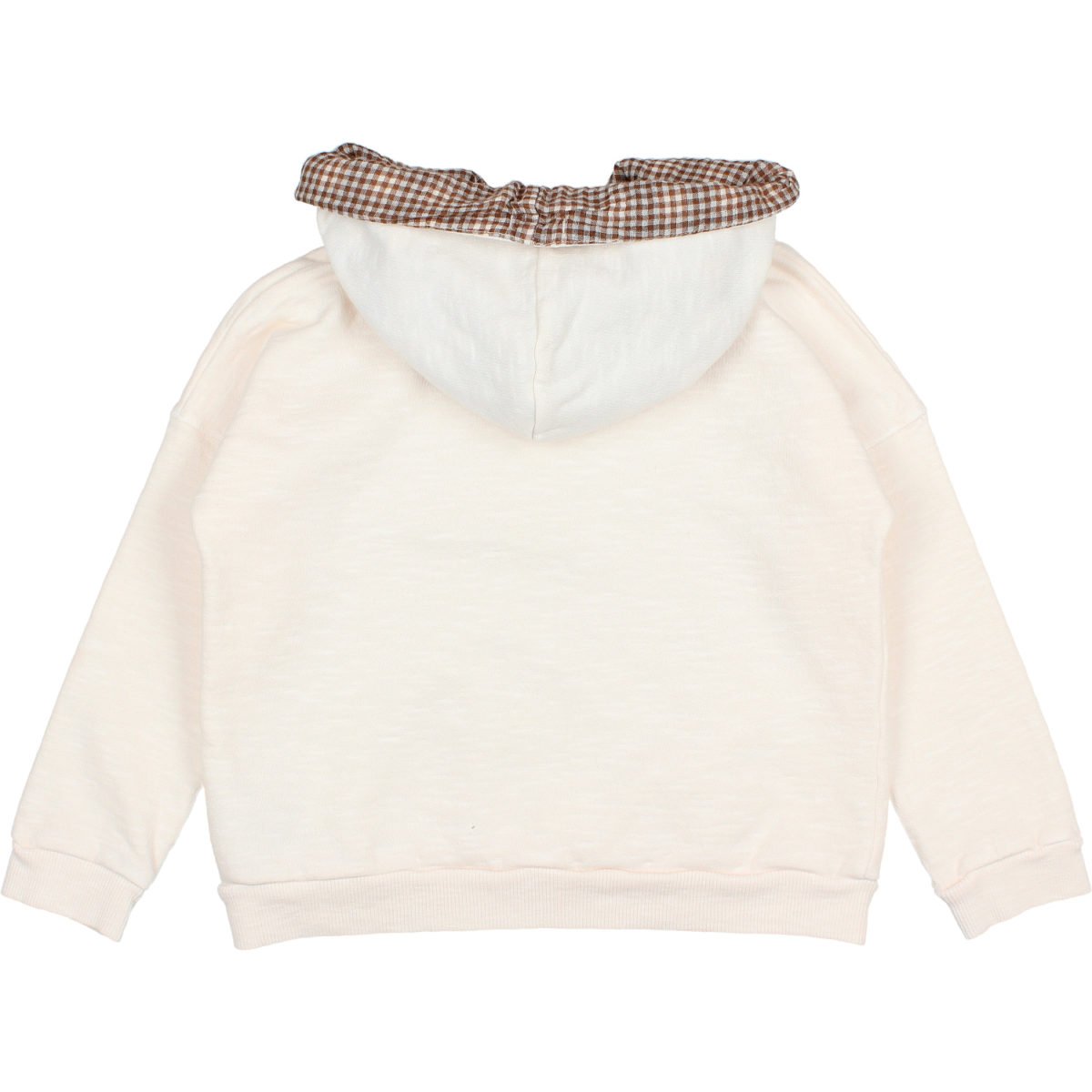 plain hoodie sweatshirt milk detail