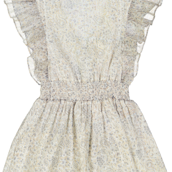 dress emilienne kid silver lurex stripes cashmere front preview