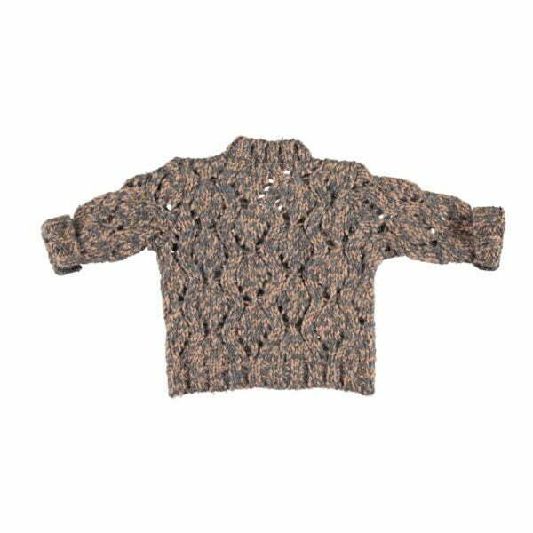 knitted jacket retro pink and grey blend piupiuchick b