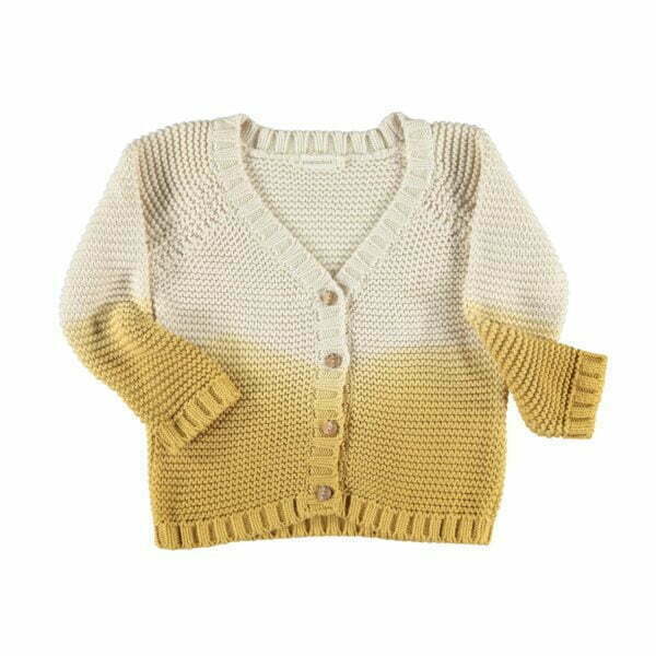knitted vneck cardigan mustard tie dye piupiuchick ss