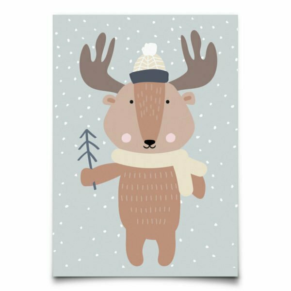 postcardwintermoose
