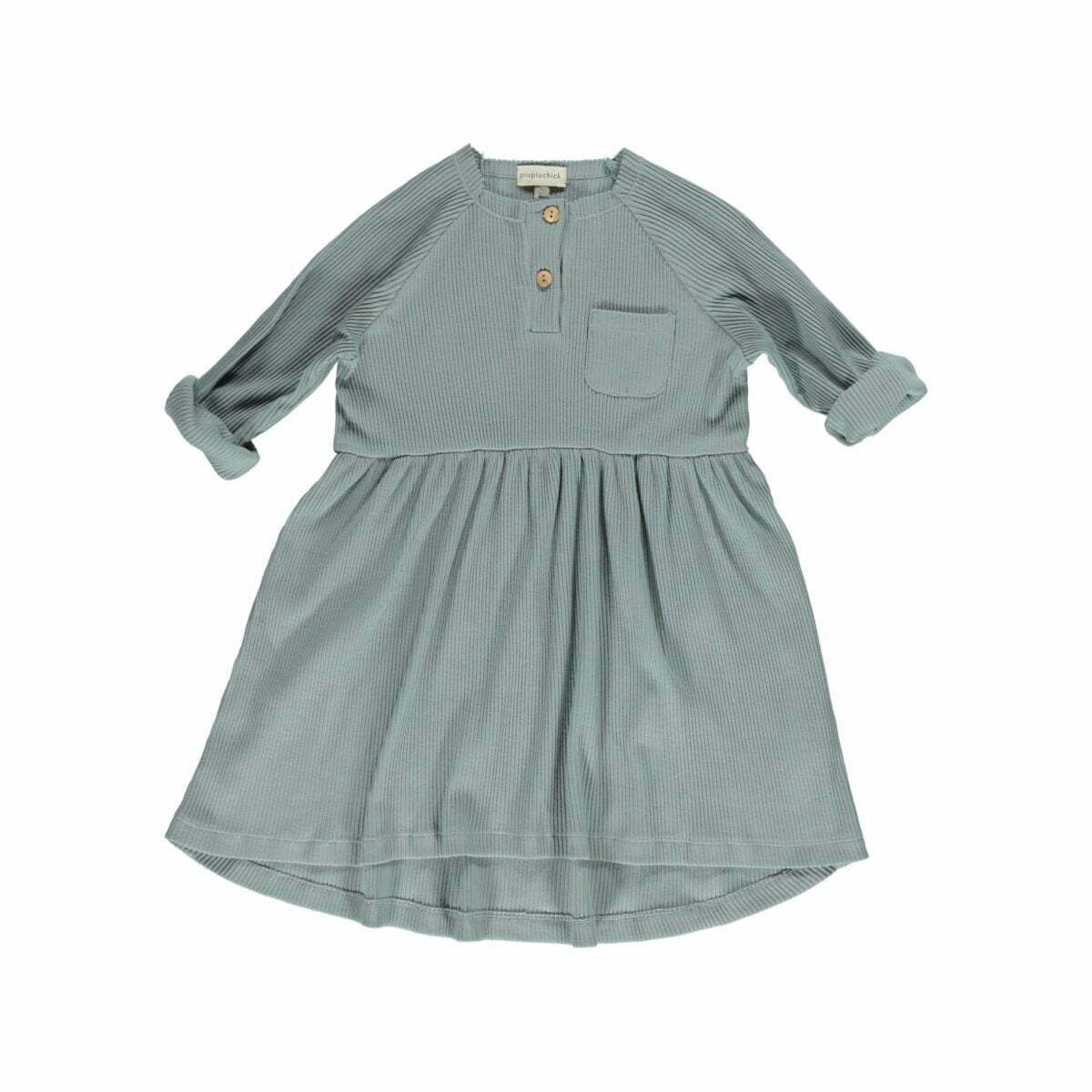 ribbed dress whashed blue kid piupiuchick a scaled