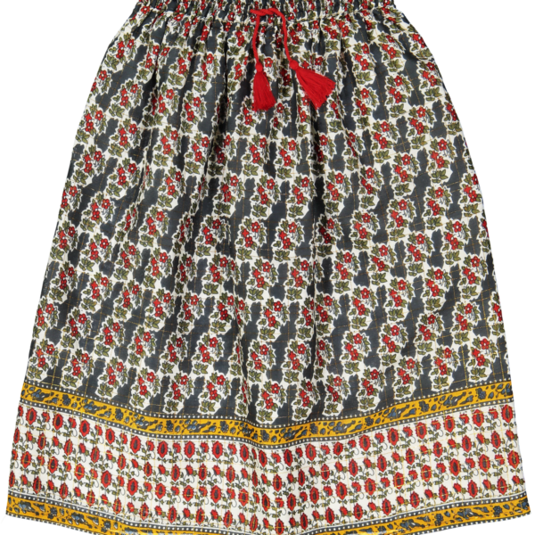 skirt carmen kid gold lurex check indian flower preview