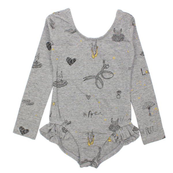 soft gallery penny gymnastikdragt grey melange primadonna  milkywalks mp