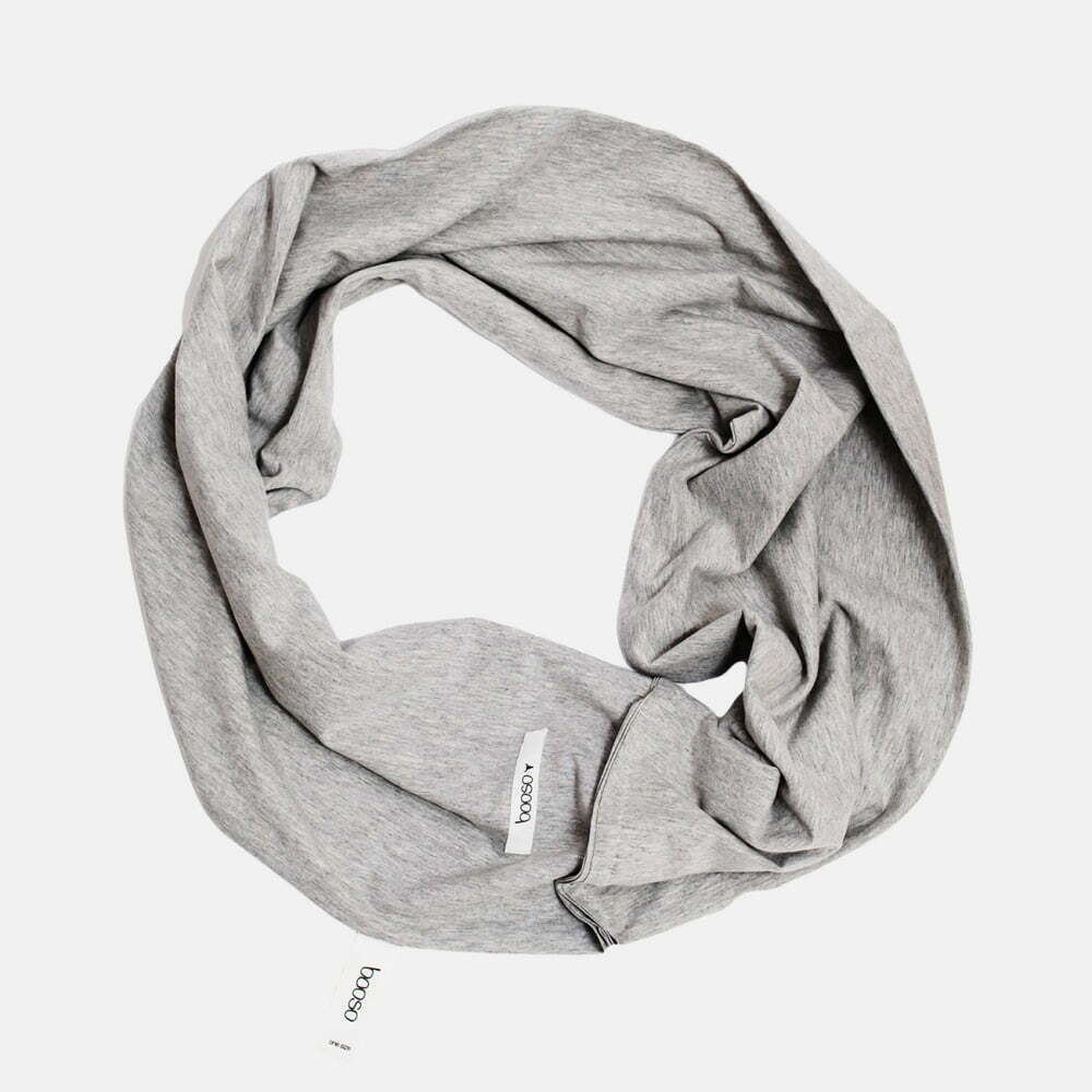twisted tube scarf gray