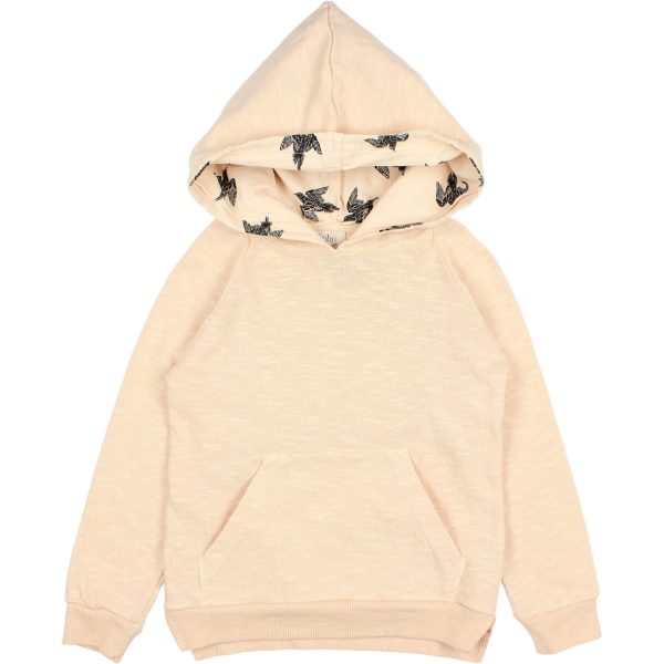 BIRDS HOOD SWEATSHIRT VANILLA