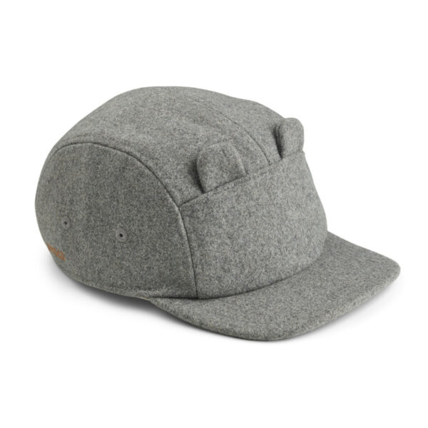 czapka z daszkiem z welny z recyklingu mr bear grey melange liewood