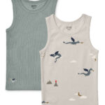 LIEWOOD beżowe tank topy Little dragon-2 pak