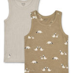 LIEWOOD beżowe tank topy  Dog - 2 pak