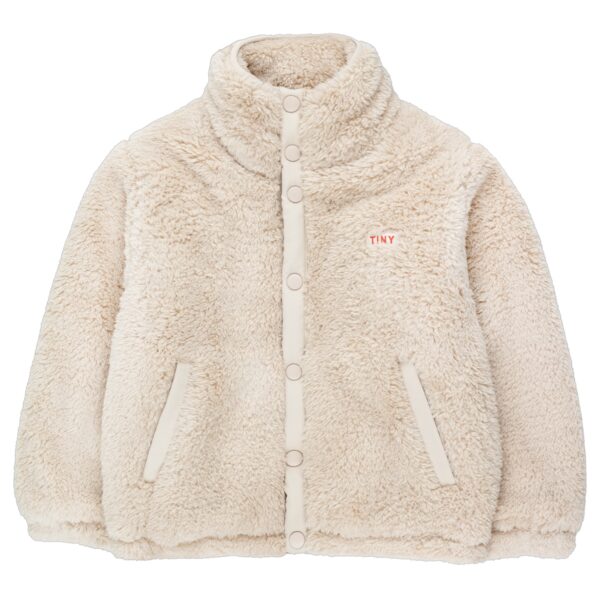 TINY COTTONS Kurtka Polar sherpa beżowa