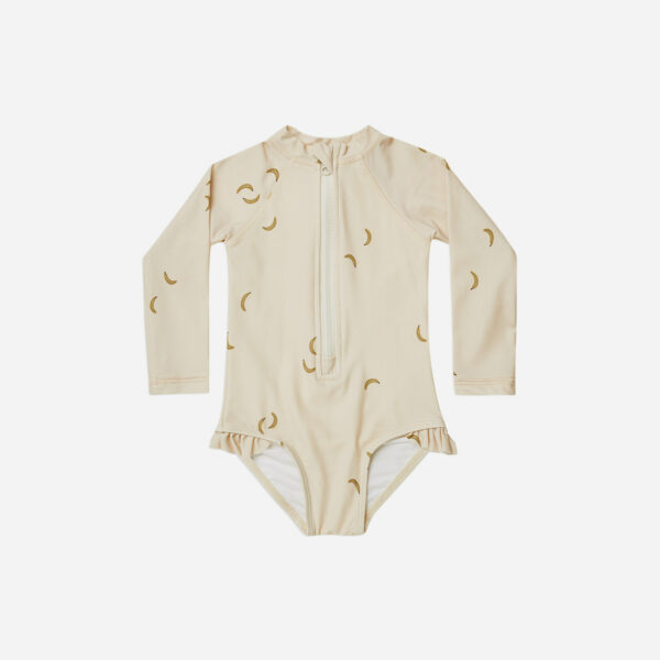 RYLEE&CRU kostium kąpielowy jednoczęściowy Rash Guard Bananas