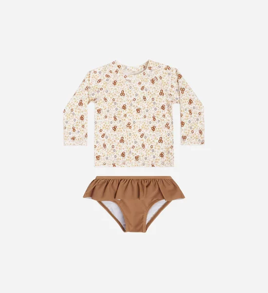 RYLEE&CRU kostium kąpielowy Rashguard Flower Field