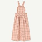 THE ANIMALS OBSERVATORY sukienka midi Soft Brown w kratę