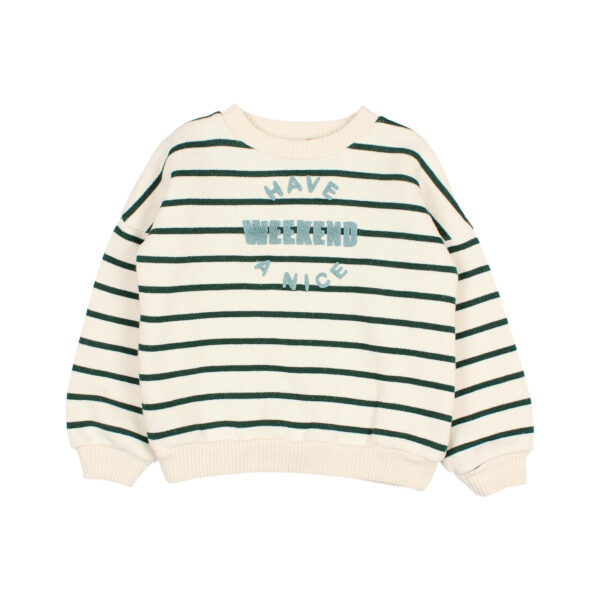 BUHO bluza Stripes Ecru Green