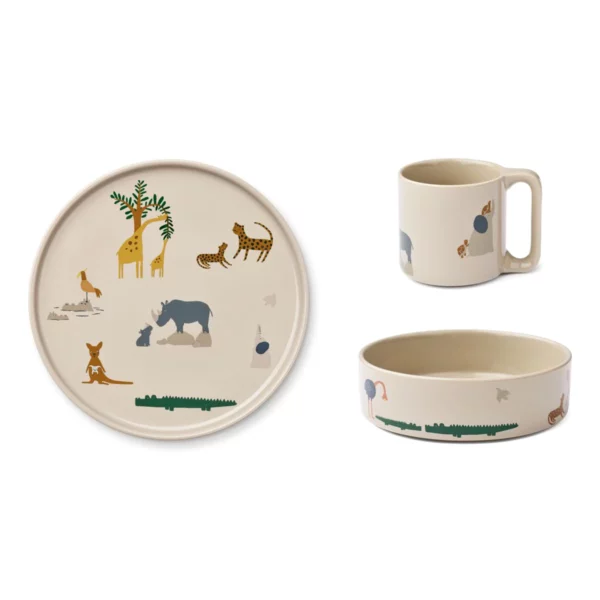 LIEWOOD porcelanowy zestaw naczyń Camren All Together Sandy