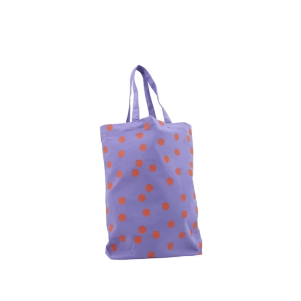 KADO Torba na zakupy bawełniana w kropki, jangle purple