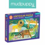 MUDPUPPY puzzle soczewkowe z ruchowym obrazkiem 3D Koty 5+