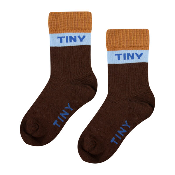 TINY COTTONS skarpetki Color Block Chocolate
