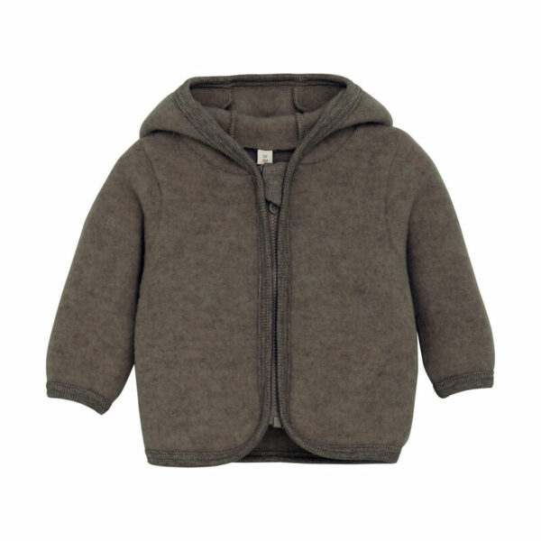 HUTTELIHUT kurtka wełniana Merino Bear Brown Melange