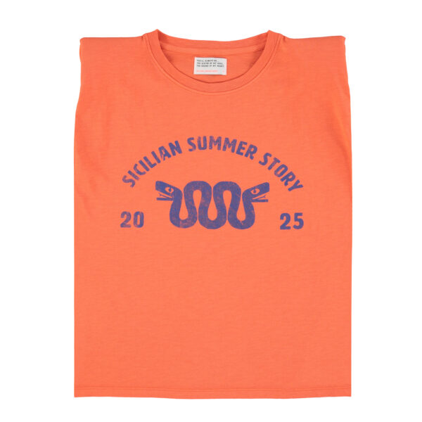 SISTERS DEPARTMENT Top pomarańczowy "Sicilian sumer"