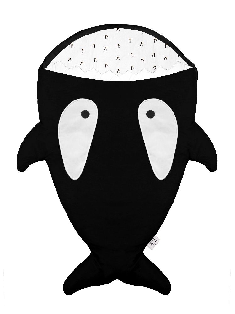 001-NEGR-PING-I Baby Bites Śpiworek Orca (1-18 m) Penguins Black - obrazek 1