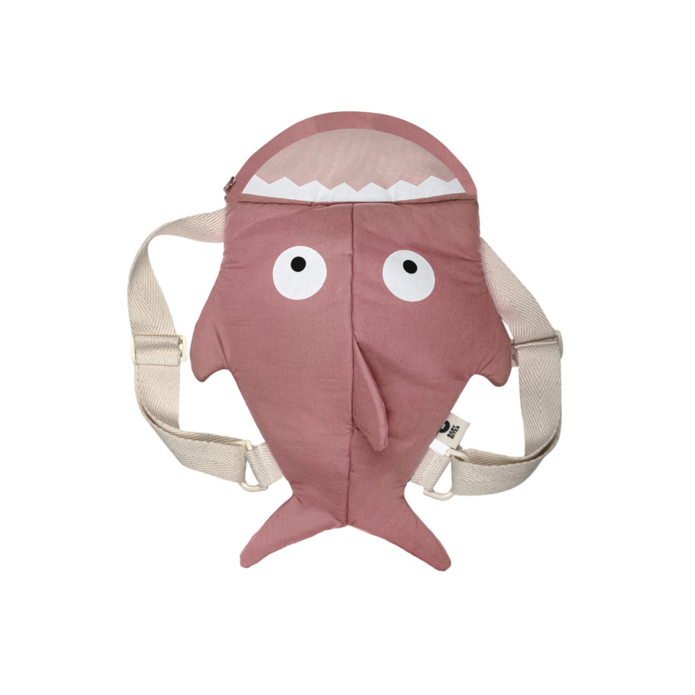 033-MOCH-ROSA Baby Bites Plecak dziecięcy Shark Pink - obrazek 1