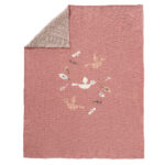 Fresk Tkany kocyk z bawełny organicznej 80 x 100 cm Ptaszki