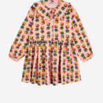 BOBO CHOSES różowa sukienka dices all over micro corduroy