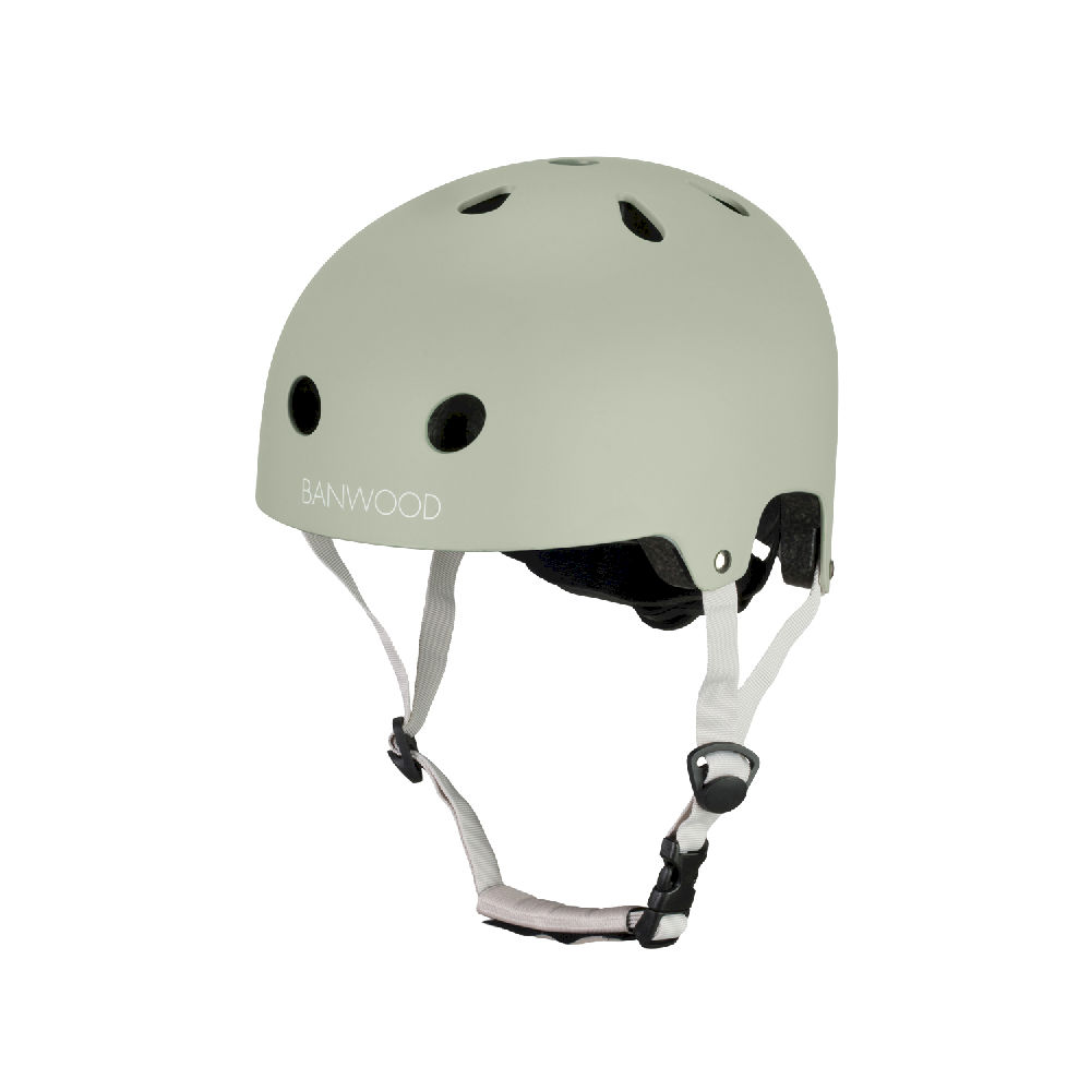 BW-HELMET-OLIVE Banwood dziecięcy eco kask rowerowy Olive - obrazek 1