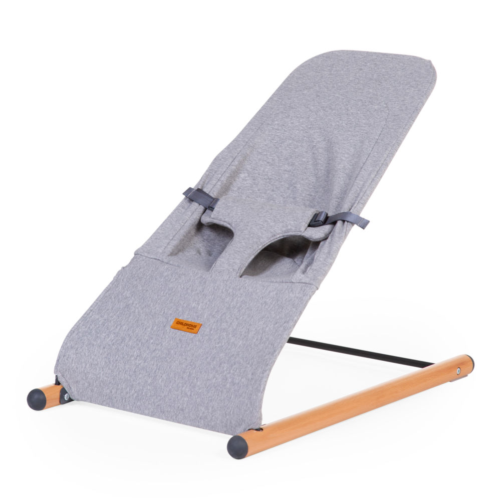 CHEVOBONJG Childhome Leżaczek bujany Evolux Jersey Grey - obrazek 1