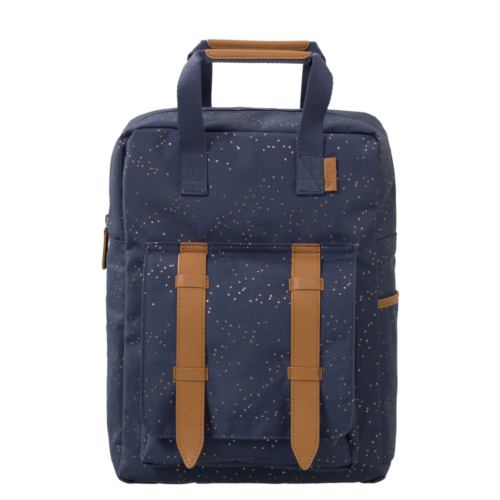 FB940-22 Fresk Duży plecak Złote kropki Indigo - obrazek 1
