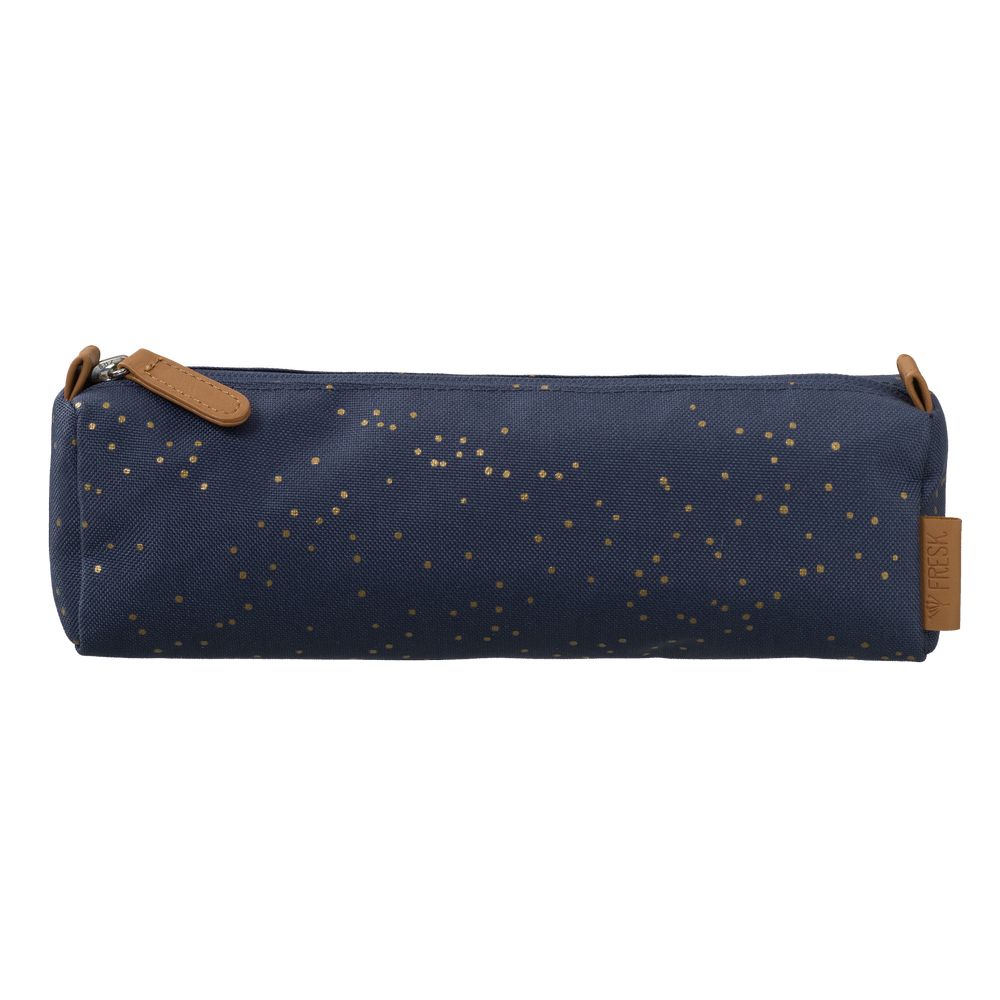 FB980-22 Fresk Piórnik Złote kropki Indigo - obrazek 1