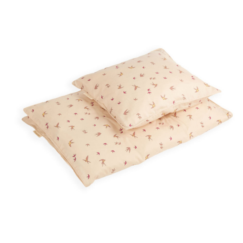 FI-01830 Filibabba Zestaw pościelowy 2 el. Baby Dancing swallow Rose - obrazek 1